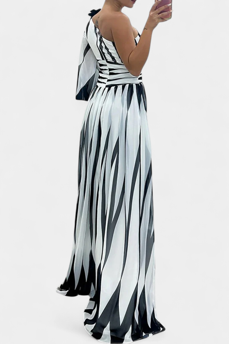 MAISON CHÉRIE | Vestido Maxi Mujer Asimétrico Elegante – Diseño Fluido y Moderno