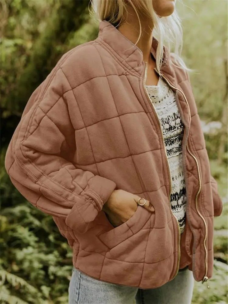 MAISON CHÉRIE | Chaqueta acolchada para mujer con cremallera y bolsillos laterales