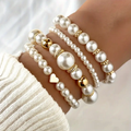 MAISON CHÉRIE | Conjunto de Pulseras de Perlas Atemporales