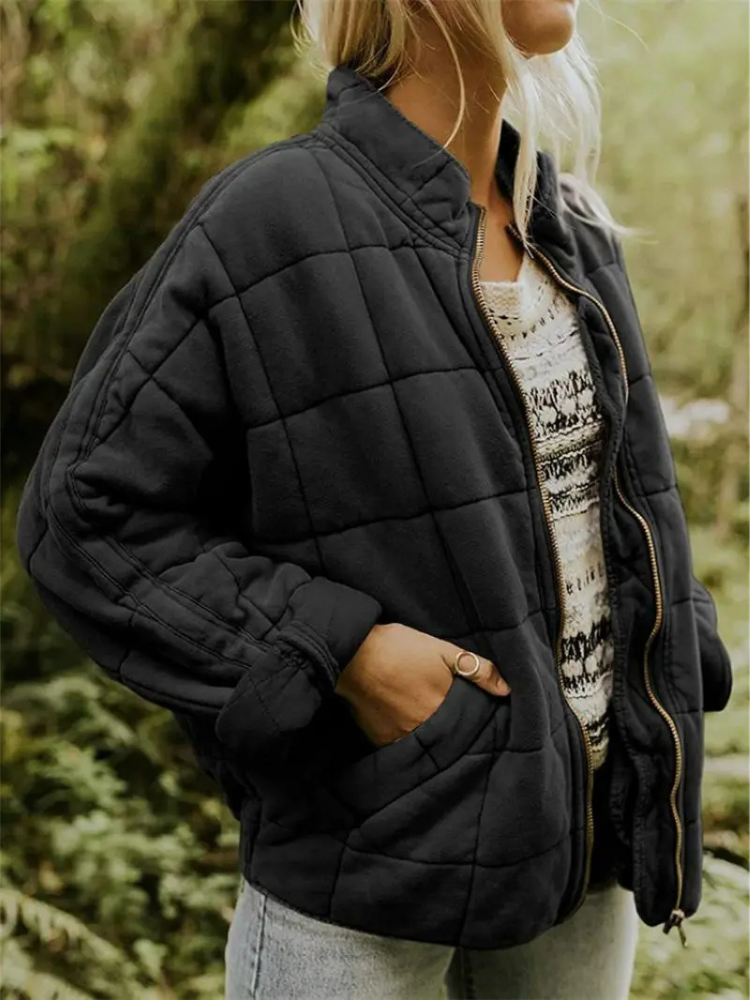 MAISON CHÉRIE | Chaqueta acolchada para mujer con cremallera y bolsillos laterales