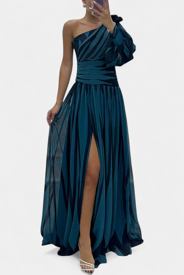 Vestido Fiona | Maxi Asimétrico de Diseño Fluido y Moderno