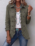 MAISON CHÉRIE | Chaqueta bordada mujer con volantes y botones decorativos