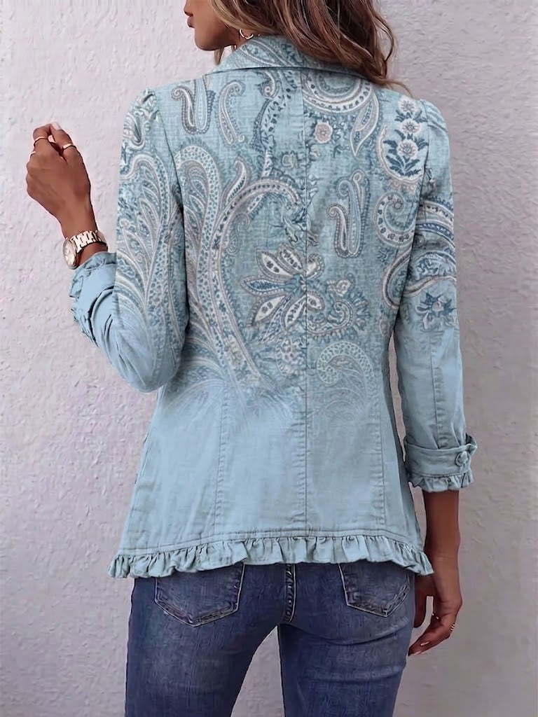 Chaqueta Emilia | Paisley Vintage con Volantes