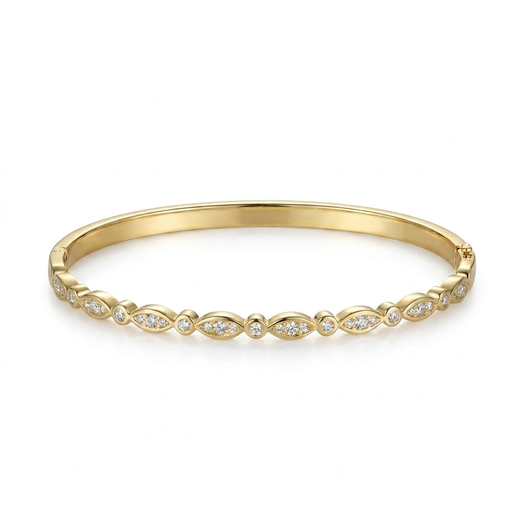 MAISON CHÉRIE | Pulsera elegante en oro con circonita