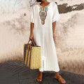 MAISON CHÉRIE | Vestido maxi mujer bordado estilo bohemio