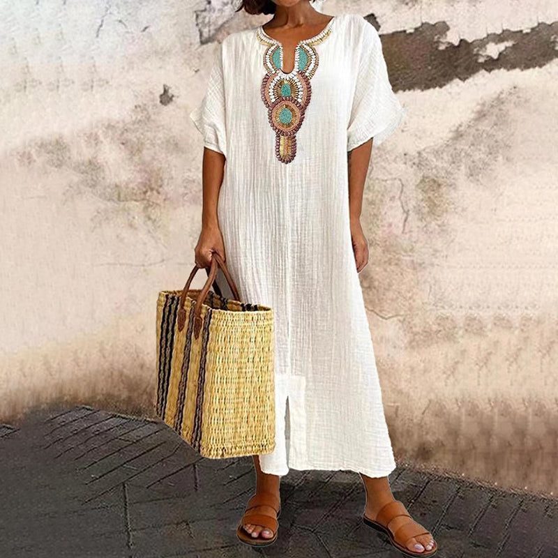MAISON CHÉRIE | Vestido maxi mujer bordado estilo bohemio