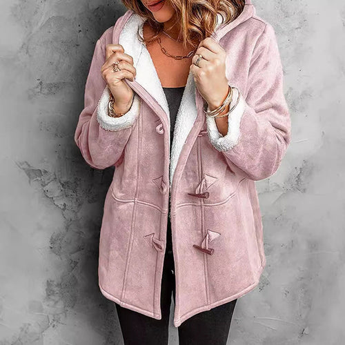 MAISON CHÉRIE | Abrigo de mujer con capucha y forro suave para estilo casual