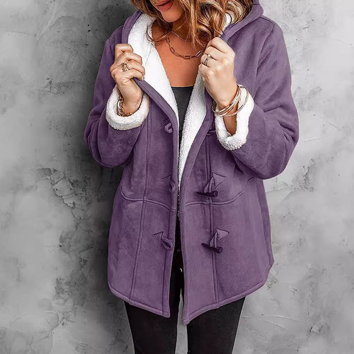 MAISON CHÉRIE | Abrigo de mujer con capucha y forro suave para estilo casual