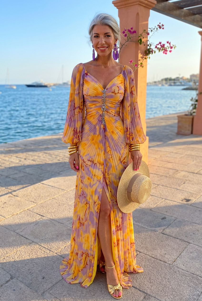 Vestido floral paseo marítimo