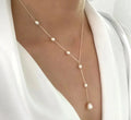 MAISON CHÉRIE | Collar vintage elegante con colgante y perlas