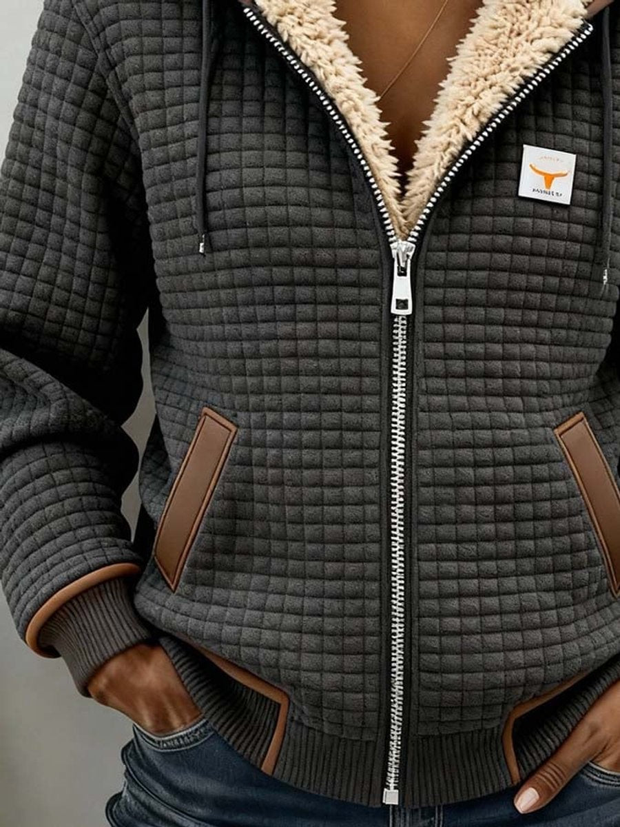 MAISON CHÉRIE | Chaqueta acolchada de mujer con capucha y forro de borreguito